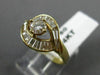 ESTATE 1.28CT DIAMOND 14K YELLOW GOLD 3D SOLITAIRE INFINITY ENGAGEMENT RING #750