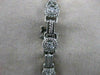 ANTIQUE 1CTW DIAMOND 14KT WHITE GOLD BEZEL ROPE FILIGREE BRACELET 6MM 7" #18775