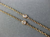 ESTATE LONG .21CT ROUND DIAMOND 14KT ROSE GOLD 3D CLASSIC BY THE YARD BRACELET