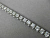 ESTATE 3.0CT ROUND DIAMOND 14KT WHITE GOLD CLASSIC 3 DIMENSIONAL TENNIS BRACELET