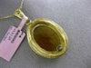 ESTATE LARGE 20.0CT AAA CITRINE 14KT YELLOW GOLD WOVEN FILIGREE FLOATING PENDANT