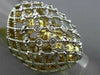 ESTATE MASSIVE .15CT DIAMOND 18KT TWO TONE GOLD ETOILE CRISS CROSS FILIGREE RING
