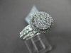 ESTATE 1.15CT DIAMOND 18KT WHITE GOLD 3D HALO CLUSTER PROMISE ENGAGEMENT RING
