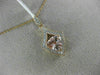 1.13CT DIAMOND & AAA MORGANITE 14KT WHITE & ROSE GOLD TRILLION FILIGREE PENDANT