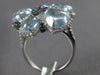 LARGE 9.94CT DIAMOND & AAA BLUE TOPAZ & SAPPHIRE 14KT WHITE GOLD FLOWER FUN RING