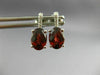 ESTATE 2.01CT DIAMOND & AAA GARNET 14KT WHITE GOLD 3D OVAL HALO STUD EARRINGS