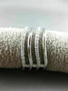 ESTATE WIDE .38CT DIAMOND 14K WHITE GOLD MULTI ROW MULTI WAVE SEMI ETERNITY RING