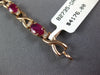 LONG 4.92CT DIAMOND & AAA RUBY 14K ROSE GOLD OVAL & ROUND X LOVE TENNIS BRACELET