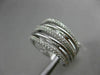 ESTATE .56CT ROUND DIAMOND 14KT WHITE GOLD 3D MULTI ROW CRISS CROSS LOVE RING