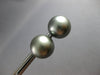 ESTATE LARGE AAA TAHITIAN PEARL 14KT WHITE GOLD 3D 13MM CLASSIC STUD EARRINGS