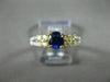 .85CT WHITE & FANCY YELLOW DIAMOND & SAPPHIRE 18KT TWO TONE GOLD ENGAGEMENT RING