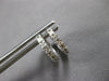 ESTATE SMALL .20CT DIAMOND 14KT WHITE GOLD FILIGREE HUGGIE HOOP EARRINGS #27900