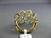 ESTATE LARGE 1.22CT DIAMOND 18K 2 TONE GOLD 3D MULTI WAVE SEMI ETERNITY FUN RING
