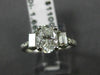 ESTATE GIA 1.66CT DIAMOND 14KT WHITE GOLD 3D OVAL 3 STONE ENGAGEMENT RING #20255