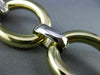 ESTATE WIDE LONG 1.50CT DIAMOND 14K WHITE & YELLOW GOLD 3D CLASSIC OVAL BRACELET