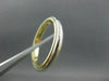 ESTATE PLATINUM & 18KT YELLOW GOLD3D PLAIN MILGRAIN WEDDING BAND RING 3MM #21863