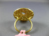 ESTATE LARGE GIA 4.22CT MULTI COLOR FANCY DIAMOND 18K 2 TONE GOLD CLUSTER RING