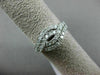 ESTATE WIDE 1.0CT ROUND DIAMOND 14KT WHITE GOLD 3D MULTI ROW INFINITY LOVE RING