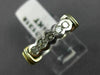 ESTATE .4CT DIAMOND 14K TWO TONE GOLD SEMI BEZEL WEDDING ANNIVERSARY RING #21318