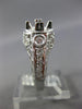 ESTATE LARGE .57CT DIAMOND 18KT WHITE GOLD FILIGREE SEMI MOUNT ENGAGEMENT RING