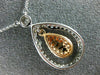 ESTATE .84CT WHITE & PINK DIAMOND 18KT WHITE & ROSE GOLD 3D TEAR DROP NECKLACE