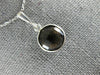 ESTATE 3.0CT AAA SMOKEY TOPAZ 14KT WHITE GOLD 3D CLASSIC BEZEL ROUND PENDANT