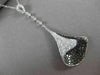 ESTATE 1.25CT BLACK & WHITE DIAMOND 14KT WHITE GOLD FLOATING 3D PENDANT & CHAIN