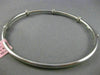 ESTATE .30CT DIAMOND 14KT WHITE GOLD PAST PRESENT FUTURE CIRCLE BANGLE BRACELET