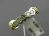 ESTATE .4CT DIAMOND 14K TWO TONE GOLD SEMI BEZEL WEDDING ANNIVERSARY RING #21318