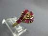 1.16CT DIAMOND & AAA RUBY 14KT WHITE GOLD MULTI SHAPE FLOWER INFINITY LOVE RING