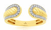 ESTATE .21CT DIAMOND 14KT 2 TONE GOLD 3D TENSION BRIDGE SNAKE FUN RING