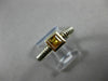 ESTATE .50CT AAA CITRINE 925 SILVER & 14KT GOLD 3D SQUARE SOLITAIRE RING #22033
