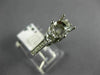ESTATE WIDE .51CT DIAMOND 14K WHITE GOLD FLOWER SEMI MOUNT ENGAGEMENT RING 22187