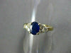 ESTATE WIDE 1.36CT DIAMOND & AAA SAPPHIRE 14KT YELLOW GOLD ENGAGEMENT RING #2450