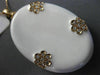ESTATE LARGE .45CT DIAMOND & AAA WHITE ENAMEL 14KT ROSE GOLD FLOWER LOVE PENDANT