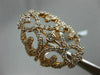 ESTATE LARGE 1.50CT DIAMOND 14KT ROSE GOLD 3D OPEN FILIGREE ETOILE COCKTAIL RING
