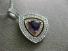 LARGE 1.15CT DIAMOND & AAA AMETHYST 14K WHITE & ROSE GOLD 3D DOUBLE HALO PENDANT
