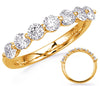 1.05CT DIAMOND 14KT YELLOW GOLD 3D 7 STONE SHARED PRONG WEDDING ANNIVERSARY RING