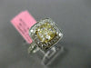 ESTATE LARGE GIA 2.11CT DIAMOND 18K TWO TONE GOLD 3D CUSHION CUT ENGAGEMENT RING