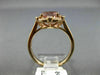 LARGE 2.42CT DIAMOND & AAA PINK TOURMALINE 14K ROSE GOLD FLOWER ENGAGEMENT RING
