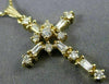 ESTATE LARGE 1.0CT ROUND & BAGUETTE DIAMOND 14KT YELLOW GOLD 3D PENDANT #20837