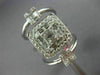 ESTATE EXTRA LARGE 1.28CT DIAMOND 18KT WHITE GOLD 3 ROW SQUARE ANNIVERSARY RING