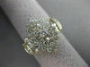 ESTATE WIDE 1.25CTW DIAMOND 14K WHITE & YELLOW GOLD CLUSTER COCKTAIL RING #21369
