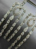 ESTATE LARGE 1.13CT DIAMOND 18KT WHITE GOLD MILGRAIN LEVERBACK HANGING EARRINGS