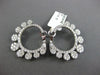 3.12CT DIAMOND 14KT WHITE GOLD 3D MULTI FLOWER CIRCULAR CLIP ON HANGING EARRINGS