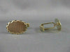 ANTIQUE LARGE 14K YELLOW GOLD OVAL MONOGRAM ETCHED CUFFLINKS 19MM X 12MM #20024