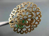 ESTATE LARGE .20CT DIAMOND 18KT ROSE GOLD 3D OPEN FLOWER FILIGREE ETOILE RING