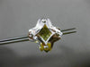 ESTATE LARGE .74CT FANCY YELLOW DIAMOND 14KT WHITE GOLD 3D X LOVE STUD EARRINGS