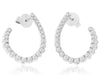.90CT DIAMOND 14K WHITE GOLD CLASSIC GRADUATING OPEN TEAR DROP HANGING EARRINGS