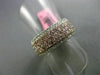 ESTATE WIDE 1.29CT DIAMOND 18KT WHITE & ROSE GOLD 3D WEDDING ANNIVERSARY RING